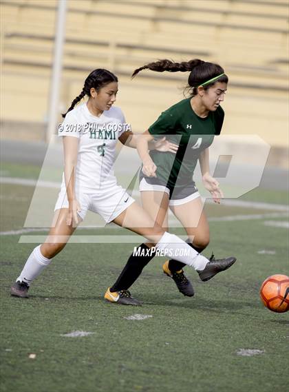 Thumbnail 2 in Hamilton vs POLA (Los Angeles Valley College Tournament) photogallery.
