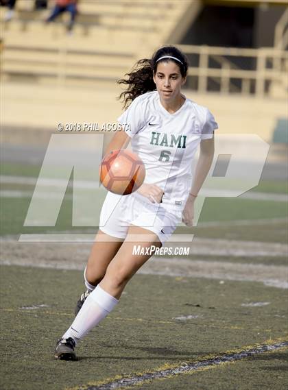 Thumbnail 2 in Hamilton vs POLA (Los Angeles Valley College Tournament) photogallery.