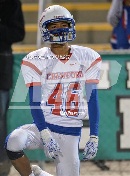 Thumbnail 3 in Vincent Memorial vs. Crawford (CIF SDS D5 Final) photogallery.