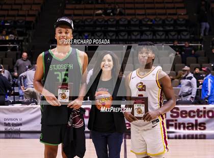 Thumbnail 1 in St. Joseph vs. Clovis West (CIF CS D1 Championship) photogallery.