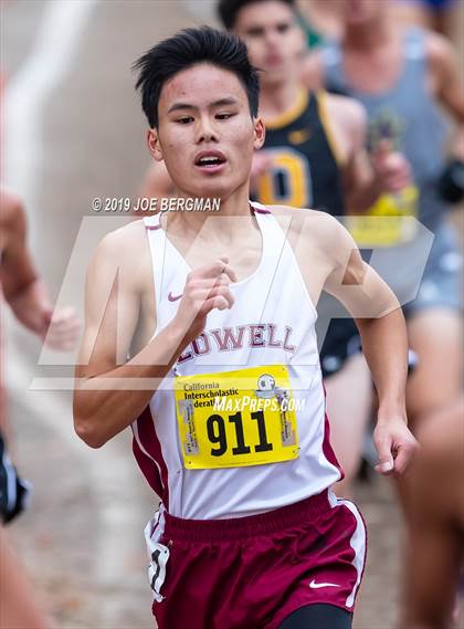 Thumbnail 1 in CIF State Cross Country Championships (Boys D4 Race) photogallery.