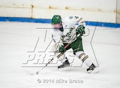 Thumbnail 2 in Franklin vs Bishop Hendricken (Mount St. Charles Holiday Face-Off) photogallery.