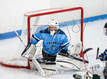 Thumbnail 2 in Franklin vs Bishop Hendricken (Mount St. Charles Holiday Face-Off) photogallery.