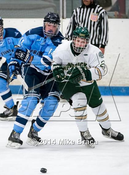 Thumbnail 2 in Franklin vs Bishop Hendricken (Mount St. Charles Holiday Face-Off) photogallery.