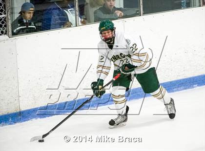 Thumbnail 2 in Franklin vs Bishop Hendricken (Mount St. Charles Holiday Face-Off) photogallery.