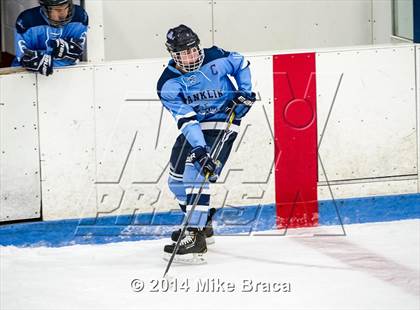 Thumbnail 2 in Franklin vs Bishop Hendricken (Mount St. Charles Holiday Face-Off) photogallery.