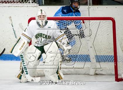 Thumbnail 2 in Franklin vs Bishop Hendricken (Mount St. Charles Holiday Face-Off) photogallery.