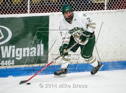Thumbnail 1 in Franklin vs Bishop Hendricken (Mount St. Charles Holiday Face-Off) photogallery.