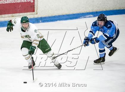 Thumbnail 2 in Franklin vs Bishop Hendricken (Mount St. Charles Holiday Face-Off) photogallery.