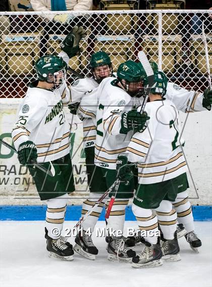Thumbnail 2 in Franklin vs Bishop Hendricken (Mount St. Charles Holiday Face-Off) photogallery.