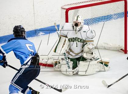 Thumbnail 3 in Franklin vs Bishop Hendricken (Mount St. Charles Holiday Face-Off) photogallery.