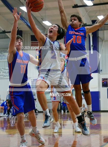 Thumbnail 1 in Trinity Christian vs Covenant Christian (Krum Invitational) photogallery.