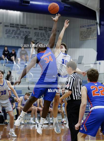 Thumbnail 1 in Trinity Christian vs Covenant Christian (Krum Invitational) photogallery.