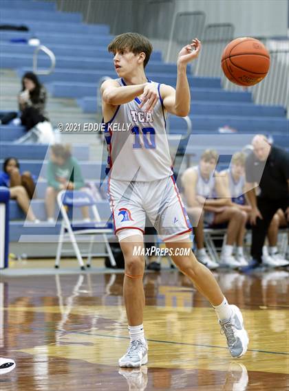 Thumbnail 3 in Trinity Christian vs Covenant Christian (Krum Invitational) photogallery.