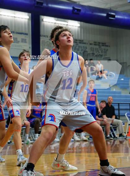 Thumbnail 1 in Trinity Christian vs Covenant Christian (Krum Invitational) photogallery.