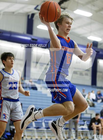 Thumbnail 2 in Trinity Christian vs Covenant Christian (Krum Invitational) photogallery.