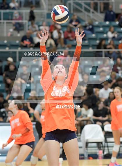 Thumbnail 2 in Seven Lakes vs Tompkins (UIL Volleyball 6A Regional Quarterfinal) photogallery.