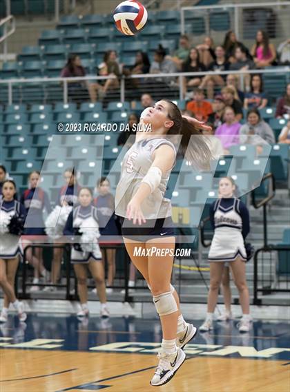 Thumbnail 1 in Seven Lakes vs Tompkins (UIL Volleyball 6A Regional Quarterfinal) photogallery.