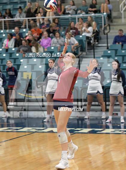Thumbnail 1 in Seven Lakes vs Tompkins (UIL Volleyball 6A Regional Quarterfinal) photogallery.