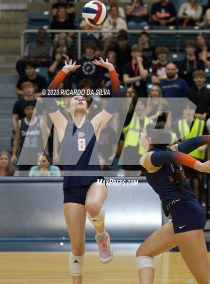 Thumbnail 3 in Seven Lakes vs Tompkins (UIL Volleyball 6A Regional Quarterfinal) photogallery.