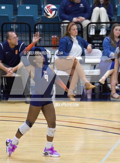 Thumbnail 3 in Seven Lakes vs Tompkins (UIL Volleyball 6A Regional Quarterfinal) photogallery.