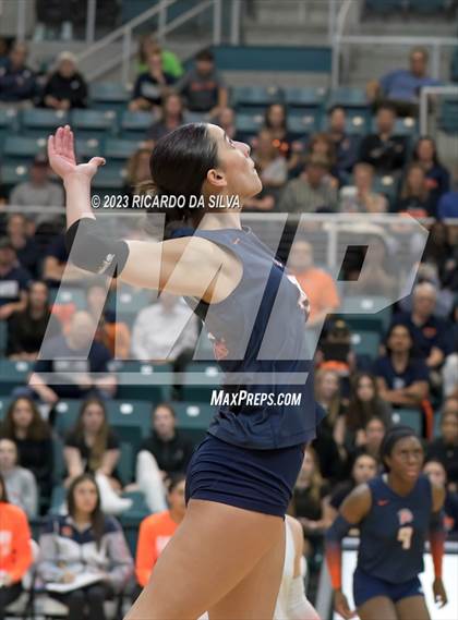 Thumbnail 3 in Seven Lakes vs Tompkins (UIL Volleyball 6A Regional Quarterfinal) photogallery.