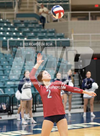 Thumbnail 2 in Seven Lakes vs Tompkins (UIL Volleyball 6A Regional Quarterfinal) photogallery.