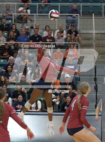 Thumbnail 2 in Seven Lakes vs Tompkins (UIL Volleyball 6A Regional Quarterfinal) photogallery.