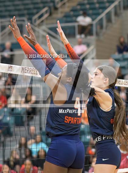 Thumbnail 3 in Seven Lakes vs Tompkins (UIL Volleyball 6A Regional Quarterfinal) photogallery.