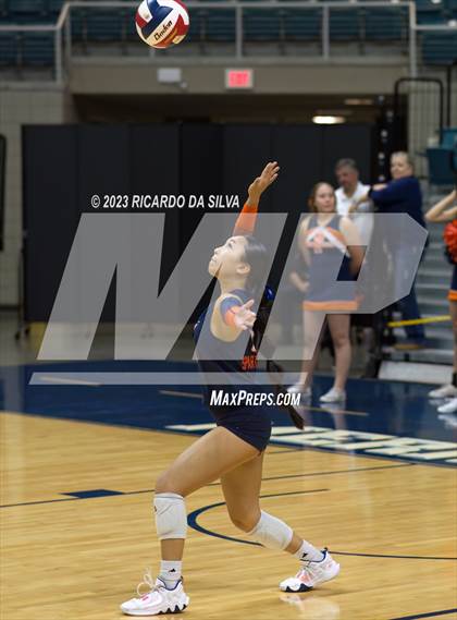 Thumbnail 1 in Seven Lakes vs Tompkins (UIL Volleyball 6A Regional Quarterfinal) photogallery.