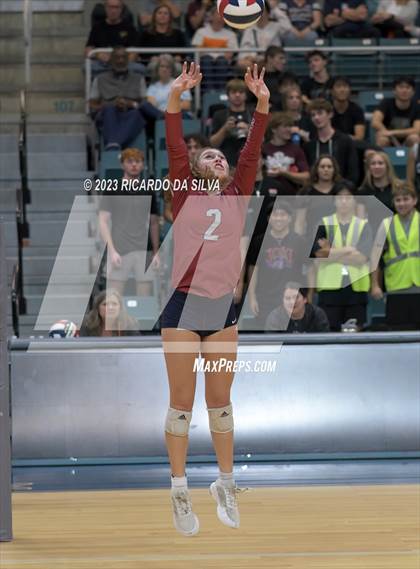 Thumbnail 1 in Seven Lakes vs Tompkins (UIL Volleyball 6A Regional Quarterfinal) photogallery.