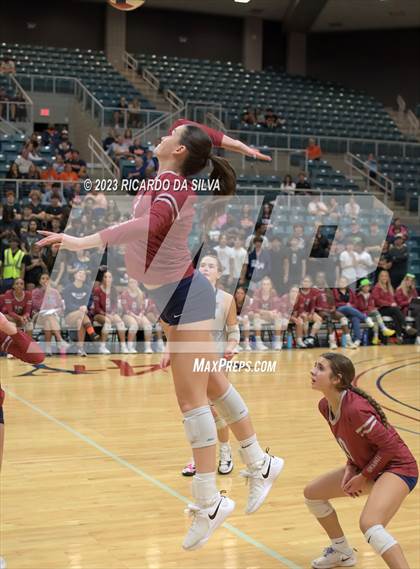 Thumbnail 2 in Seven Lakes vs Tompkins (UIL Volleyball 6A Regional Quarterfinal) photogallery.