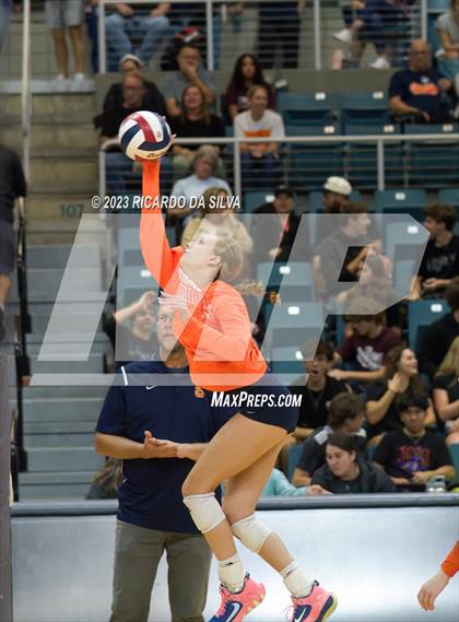 Thumbnail 2 in Seven Lakes vs Tompkins (UIL Volleyball 6A Regional Quarterfinal) photogallery.