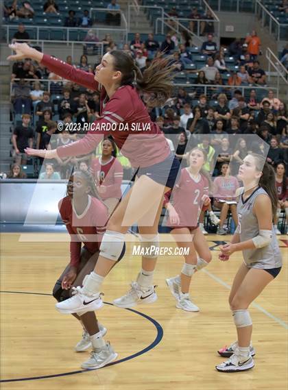 Thumbnail 2 in Seven Lakes vs Tompkins (UIL Volleyball 6A Regional Quarterfinal) photogallery.
