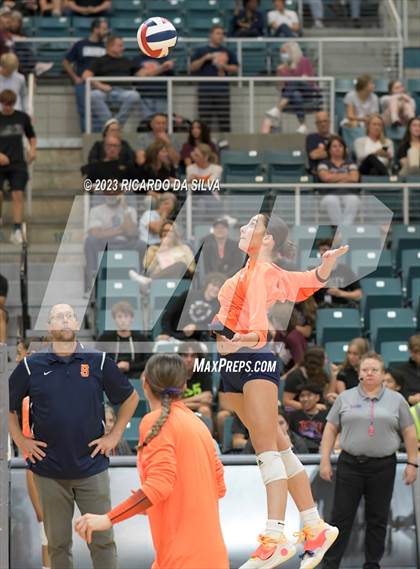 Thumbnail 3 in Seven Lakes vs Tompkins (UIL Volleyball 6A Regional Quarterfinal) photogallery.