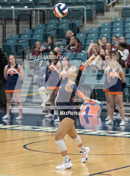 Thumbnail 3 in Seven Lakes vs Tompkins (UIL Volleyball 6A Regional Quarterfinal) photogallery.