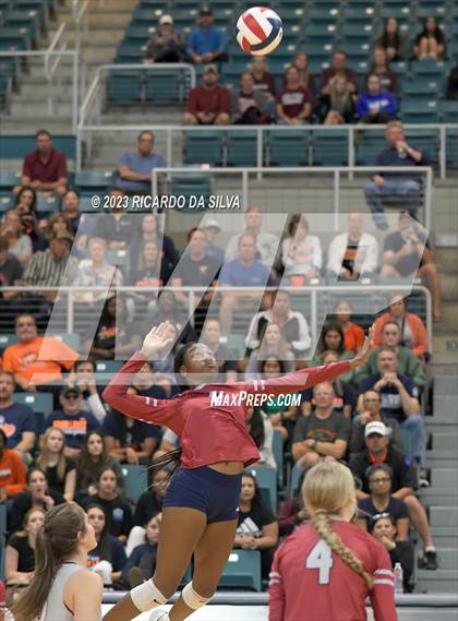 Thumbnail 1 in Seven Lakes vs Tompkins (UIL Volleyball 6A Regional Quarterfinal) photogallery.