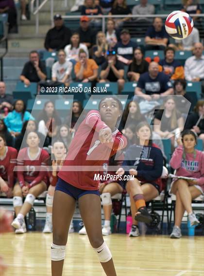 Thumbnail 2 in Seven Lakes vs Tompkins (UIL Volleyball 6A Regional Quarterfinal) photogallery.