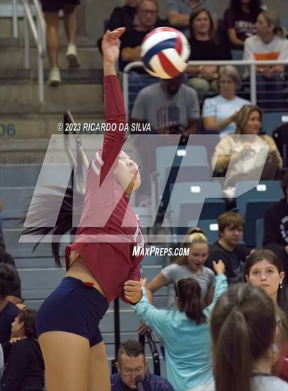 Thumbnail 1 in Seven Lakes vs Tompkins (UIL Volleyball 6A Regional Quarterfinal) photogallery.