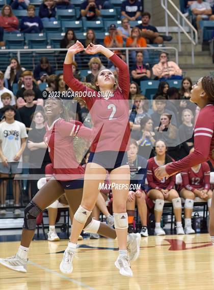 Thumbnail 2 in Seven Lakes vs Tompkins (UIL Volleyball 6A Regional Quarterfinal) photogallery.