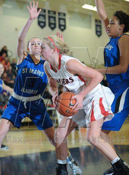 Thumbnail 3 in St. Mary's Academy vs. Clackamas (Nike Interstate Shootout) photogallery.