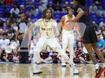 Thumbnail 1 in Beaumont United vs. Lake Highlands (UIL 6A Basketball State Final) photogallery.