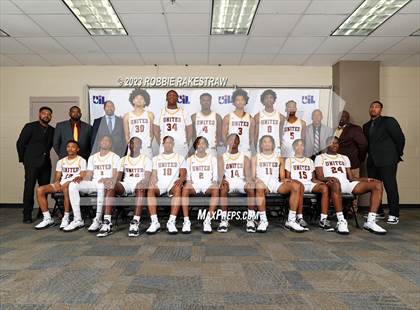 Thumbnail 1 in Beaumont United vs. Lake Highlands (UIL 6A Basketball State Final) photogallery.