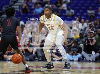 Thumbnail 1 in Beaumont United vs. Lake Highlands (UIL 6A Basketball State Final) photogallery.