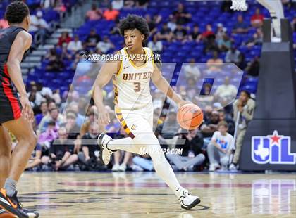 Thumbnail 2 in Beaumont United vs. Lake Highlands (UIL 6A Basketball State Final) photogallery.