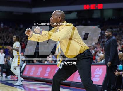 Thumbnail 2 in Beaumont United vs. Lake Highlands (UIL 6A Basketball State Final) photogallery.