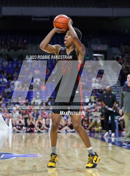 Thumbnail 2 in Beaumont United vs. Lake Highlands (UIL 6A Basketball State Final) photogallery.