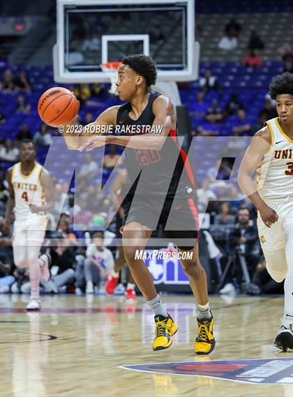 Thumbnail 2 in Beaumont United vs. Lake Highlands (UIL 6A Basketball State Final) photogallery.