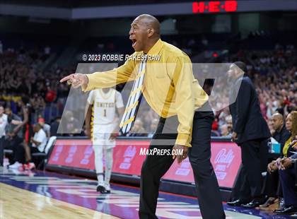 Thumbnail 1 in Beaumont United vs. Lake Highlands (UIL 6A Basketball State Final) photogallery.