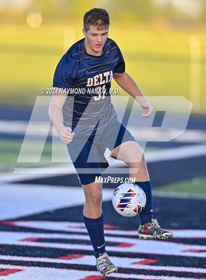 Thumbnail 3 in Yorktown vs. Delta (IHSAA 2A Section 23 First Round)  photogallery.